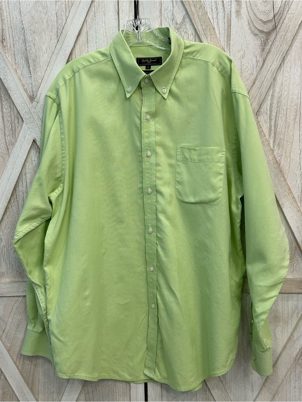 Bobby Jones Collection Golf XL Lime Green Button-Down Italian Woven Cotten